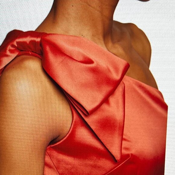 Eliza J one shoulder she red dress size 12 - Picture 2 of 10